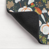 Pumpkin seamless pattern floral black and white muismat (Hoek)