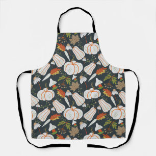 Pumpkin seamless pattern floral black and white schort