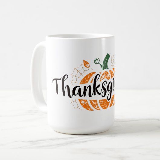 Pumpkin Season 2025 – Cozy Thanksgiving Koffiemok (Voorkant links)