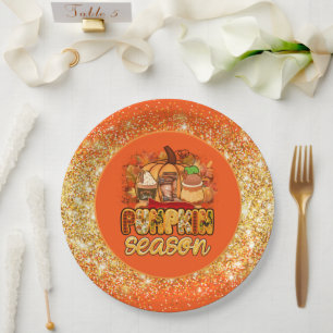 Pumpkin Season Autumn past kleur aan Papieren Bordje