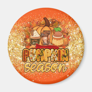 Pumpkin Season Autumn past Tekst en Kleur aan Magneet