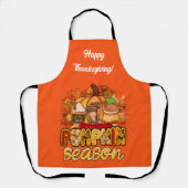 Pumpkin Season Autumn past Tekst en Kleur aan Schort (Voorkant)