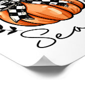 Pumpkin Season Coquette Pumpkin Bow Halloween Spoo Poster (Hoek)