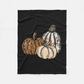 Pumpkin Season Funny Autumn Fall Y'all Leaves Than Fleece Deken