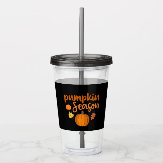 Pumpkin Season Herfst Acryl Drinkbeker (Voorkant)
