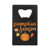 Pumpkin Season Herfst Creditkaart Flessenopener (Achterkant)
