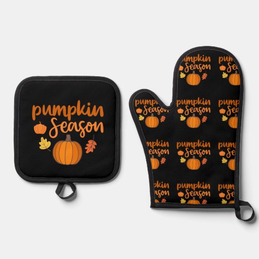 Pumpkin Season Herfst Ovenwant & Pannenlap Set (Voorkant)
