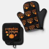Pumpkin Season Herfst Ovenwant & Pannenlap Set (Voorkant / Achterkant)