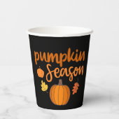 Pumpkin Season Herfst Papieren Bekers (Achterkant)