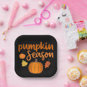 Pumpkin Season Herfst Papieren Bordje (Feest)