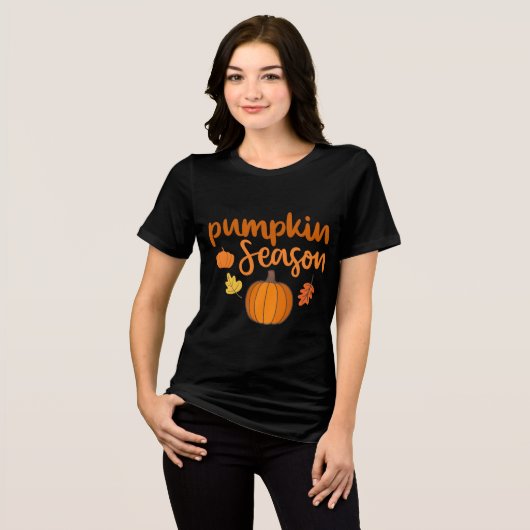 Pumpkin Season Herfst Tri-Blend Shirt (Voorkant volledig)