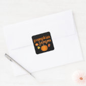Pumpkin Season Herfst Vierkante Sticker (Envelop)