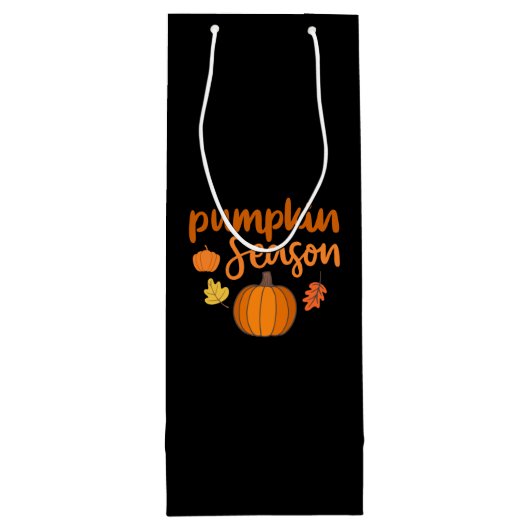 Pumpkin Season Herfst Wijn Cadeautas (Achterkant)