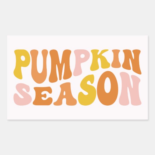Pumpkin Season Rechthoekige Sticker (Voorkant)