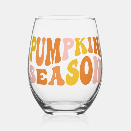Pumpkin Season Wijnglas Zonder Voet (Voorkant)
