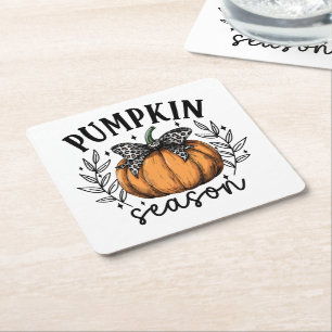 Pumpkin Seizoen Herfst Thanksgiving Party Kartonnen Onderzetters