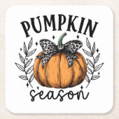 Pumpkin Seizoen Herfst Thanksgiving Party Kartonnen Onderzetters (Voorkant)