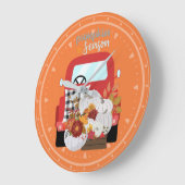 Pumpkin Seizoen Pickup Truck Grote Klok (Hoek)