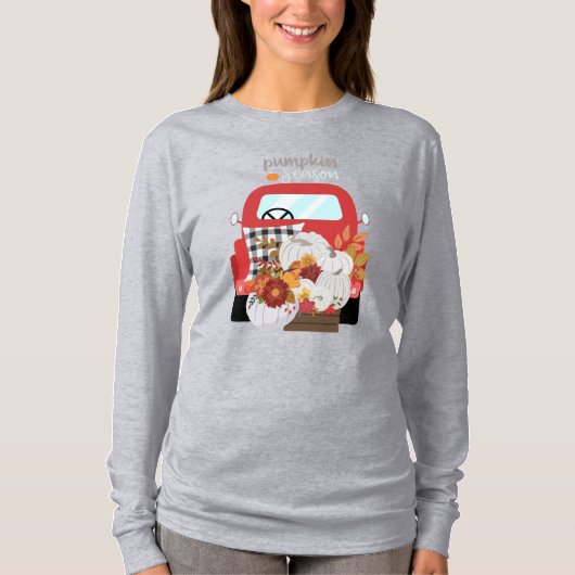 Pumpkin Seizoen Pickup Truck T-shirt (Voorkant)