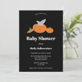 Pumpkin Shark Halloween Baby shower Kaart (Staand voorkant)