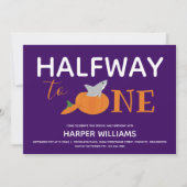 Pumpkin Shark Six Month Baby Half Birthday Kaart (Voorkant)