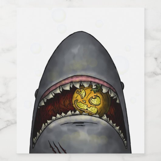 Pumpkin Shark Wijn Etiket (Enkel label)