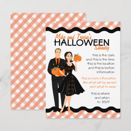 Pumpkin Shindig Kaart (Voorkant / Achterkant)