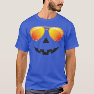 Pumpkin Shirt Halloween Sunglasses Spider Web Tric