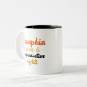 Pumpkin Sice Reproductive Rights Pro Choice Tweekleurige Koffiemok (Voorkant links)