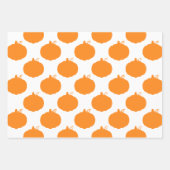 Pumpkin Silhouette Pattern Inpakpapier Vel (Voorkant 3)