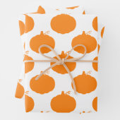 Pumpkin Silhouette Pattern Inpakpapier Vel (In situ)
