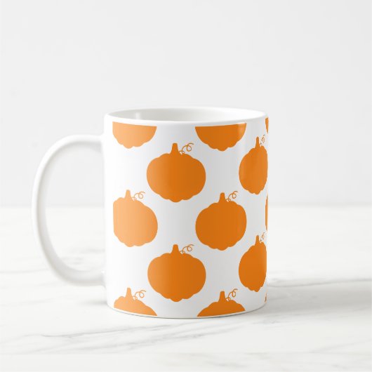 Pumpkin Silhouette Pattern Koffiemok (Links)