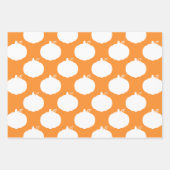 Pumpkin Silhouette Pattern Oranje White Inpakpapier Vel (Voorkant 3)