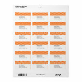 Pumpkin Sinaasappel Whockey Moroccan Quatrefoil Pa Etiket (Full Sheet)