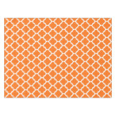 Pumpkin Sinaasappel Whockey Moroccan Quatrefoil Pa Tafelkleed (Voorkant (Horizontaal))