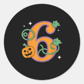Pumpkin Six Seven 67 Matching 6 Halloween Couple  Ronde Sticker (Voorkant)