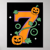 Pumpkin Six Seven 67 Matching 7 Halloween Couple  Poster (Voorkant)