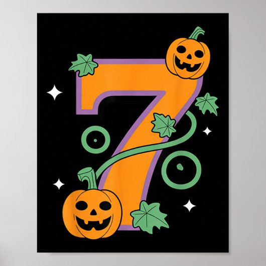 Pumpkin Six Seven 67 Matching 7 Halloween Couple  Poster (Voorkant)