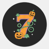 Pumpkin Six Seven 67 Matching 7 Halloween Couple  Ronde Sticker (Voorkant)