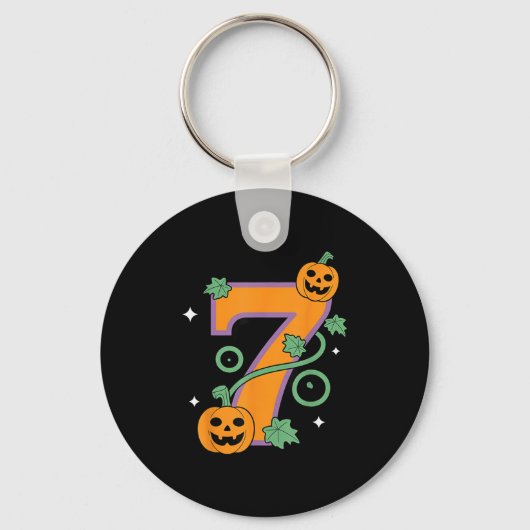Pumpkin Six Seven 67 Matching 7 Halloween Couple Sleutelhanger (Voorkant)