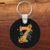 Pumpkin Six Seven 67 Matching 7 Halloween Couple Sleutelhanger (Voorkant)