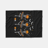 Pumpkin Skeleton Ballerinas Ballet Dance Girls Hal Fleece Deken (Voorkant (Horizontaal))