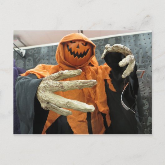 Pumpkin Skeleton Briefkaart (Voorkant)