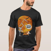Pumpkin Skeleton Broken Leg Halloween Corgi Reaper T-shirt (Voorkant)
