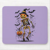 Pumpkin Skeleton Halloween Art  Muismat (Voorkant)