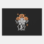 Pumpkin Skeleton Halloween Pumpkin Spooky Season Inpakpapier Vel (Voorkant)