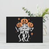 Pumpkin Skeleton Halloween Pumpkin Spooky Season Kaart (Staand voorkant)