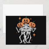 Pumpkin Skeleton Halloween Pumpkin Spooky Season Kaart (Voorkant / Achterkant)