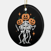 Pumpkin Skeleton Halloween Pumpkin Spooky Season Keramisch Ornament (Links)