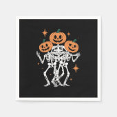 Pumpkin Skeleton Halloween Pumpkin Spooky Season Servet (Voorkant)